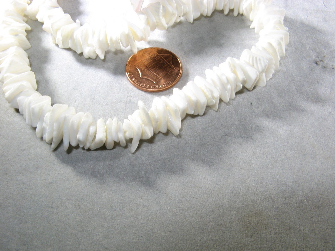 Shell Strands From White Nuggets/chips 6-7mm 16 Inch Strand - Etsy