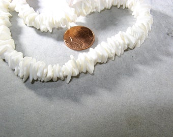 Shell Strands from White Nuggets/Chips 6-7mm 16 inch strand
