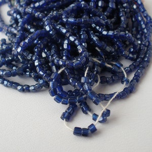 Czech Glass Seed Beads 11/0 Dark Cobalt Blue Charlotte Cut  28 Gram Bag