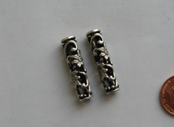 Pewter Old school from Europe these large Filligree tubes with large holes very nice finish, great product