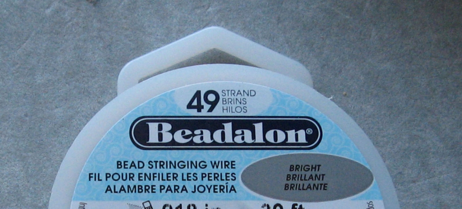 Beading Wire Beadalon 49 Strand 2 Sizes Silver Color, Wire, Beadalon,  Beading Wire, Beading, Silver 1 Meter 3.3 Ft 