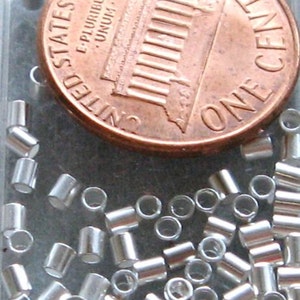 Verzilverde Krimp Kraal Beadalon Tube 1.8 mm 100 st
