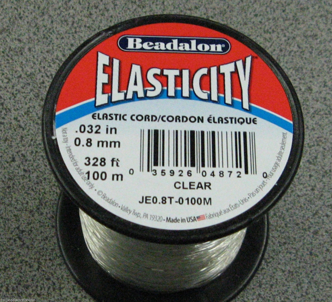 Beadalon Elastic Stretch Cord .8mm Clear Elasticity 100 Meter Bulk Spool Etsy