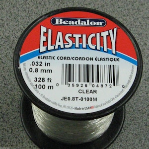 Stretch Magic Clear Elastic Cord .5mm, 100 Meter 328 Foot Spool