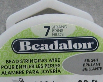 Beadalon 7 Strand Beading Wire 100 foot Spool .010 .012 .015 .018 .021 .024 .026 You Choose Diameter