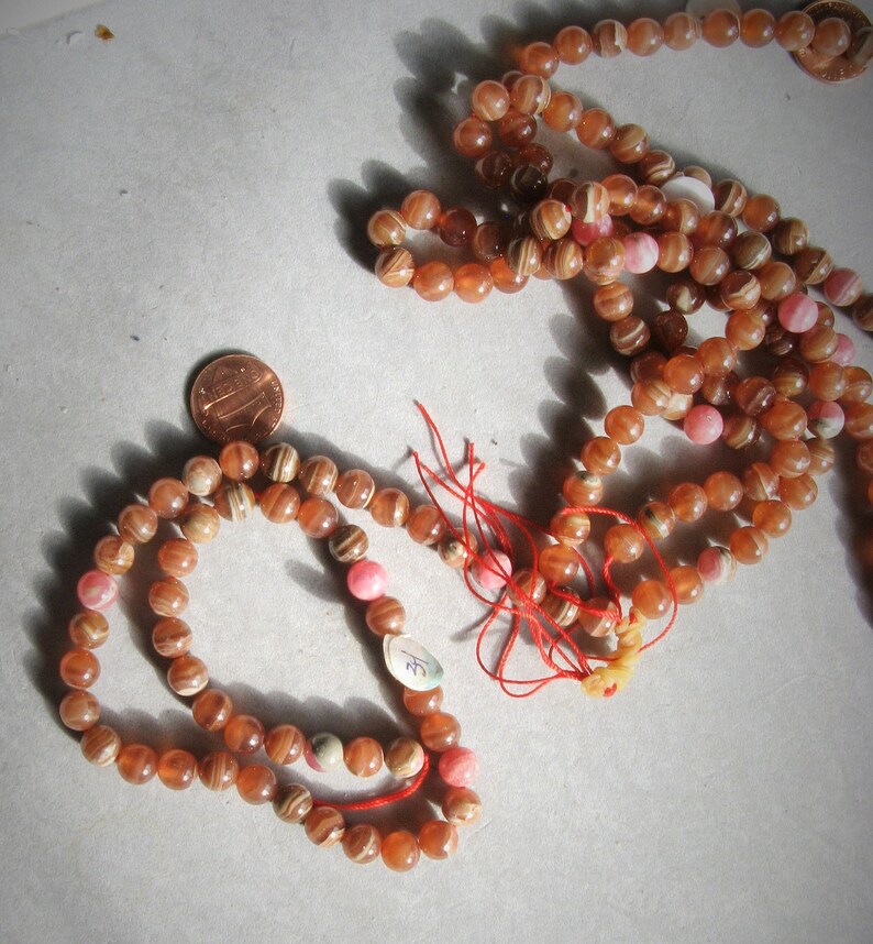 Rhodocrosite Brown 16 inch Strand 8mm Round Stone Beads Semi Precious Stone