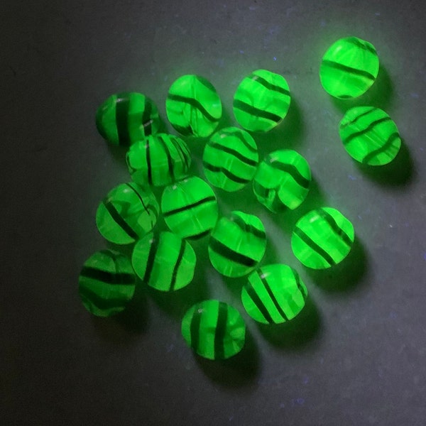 Black Light Glow in the Dark Glass Beads choose your style