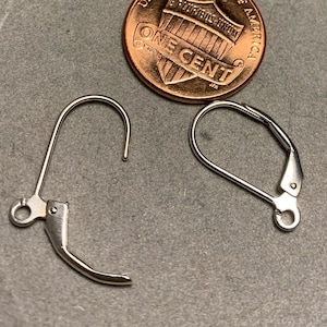 1 Pair Lever Back Sterling Silver 925 Leverback Ear Wire