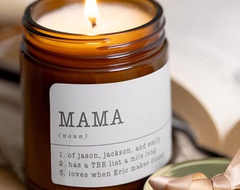 Vela con nombre personalizado Vela con diccionario personalizado Vela de regalo Regalo divertido para amantes de los libros Crea tu propio regalo