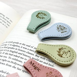 Engraved leather magnetic bookmark gift for book lover custom gift for teacher engraved leather bookmark magnetic gift for book lovers gift