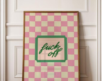 Cheeky Wall Decor, Quirky Bathroom Print, Statement Wall Art, Funny Quote Wall Art, Funny Retro Print, Funny Kitchen Art, Pastel Aesthetic