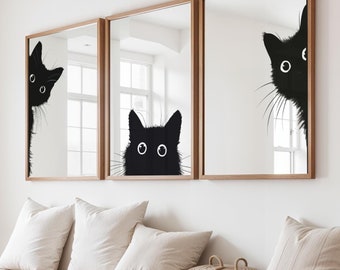 特別オファー キャット アートパネル 猫と金魚のイラスト 可愛いネコ 飾り 絵画