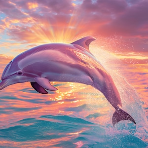 Detailed Dolphin Digital Wall Art