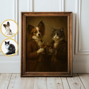 renaissance style pet couple print