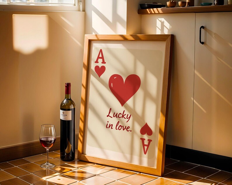 playing card wall print