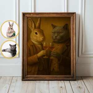 vintage animal custom portrait
