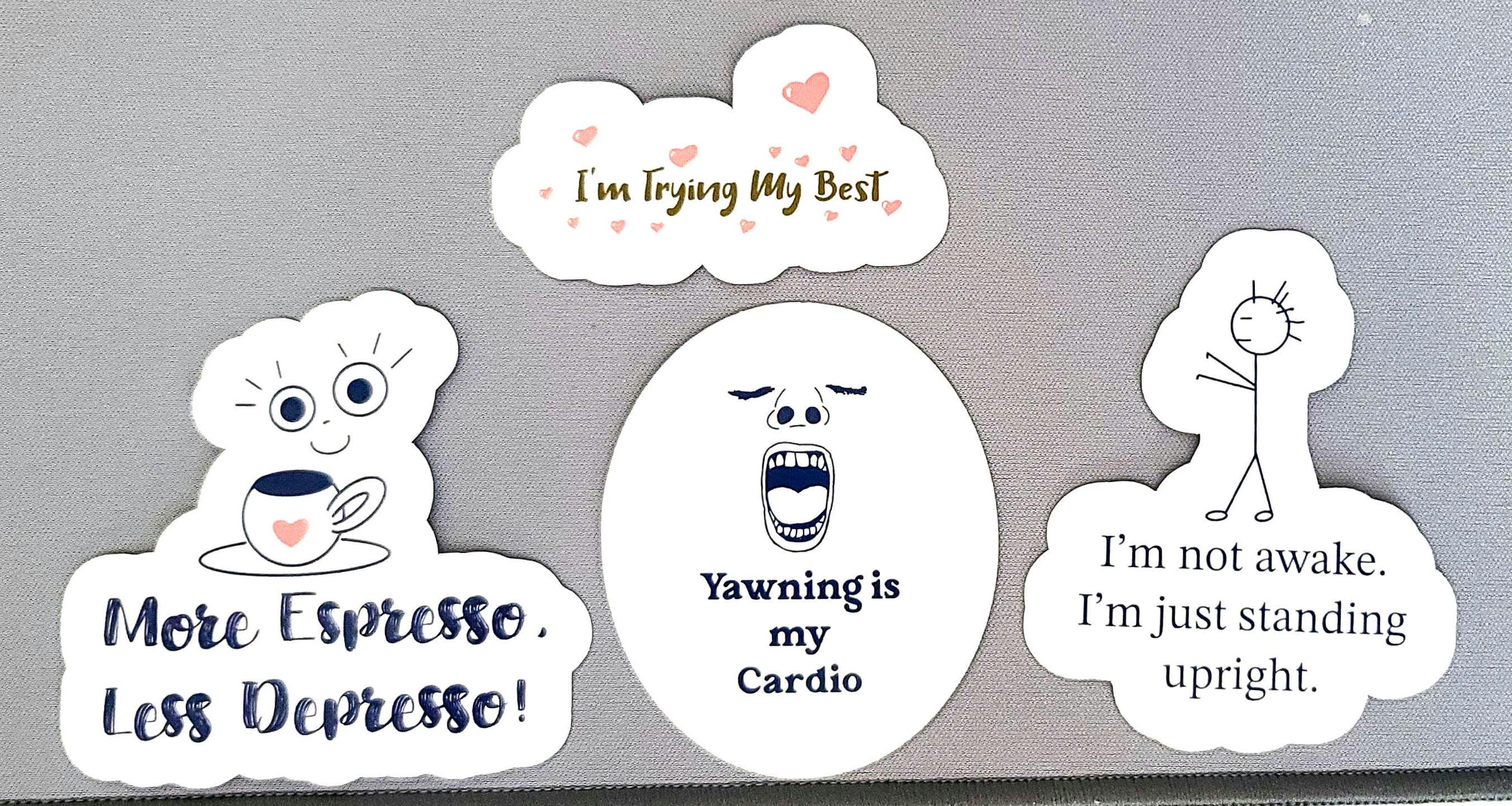 Feeling Perpetually Exhausted Sticker Set (4 Pcs) - Etsy