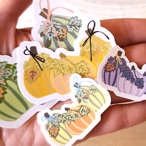 4 Piece Fall Pumpkin Sticker Set