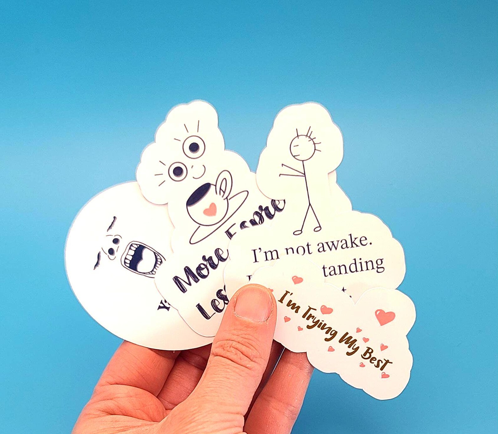 Feeling Perpetually Exhausted Sticker Set (4 Pcs) - Etsy
