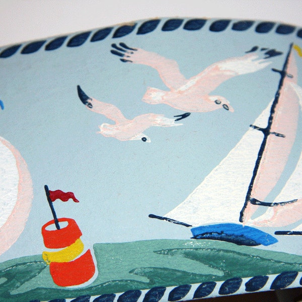 2 Rolls Vintage Sea Shore Wallpaper Border  Seagulls Sail Boats