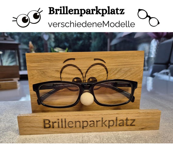 Brillenständer aus Eichenholz, Brillenparkplatz, besonderes Geschenk Brillenträger, Originelle Brillenablage, Sonnenbrillen Organizer