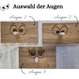 Hier werden die 3 verschiedenen Augen welche zur Auswahl stehen gezeigt.