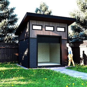 10&#39;x10&#39; Modern Shed | Perfect for Home Office, Studio, or Storage