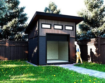 10&#39;x10&#39; Modern Shed | Perfect for Home Office, Studio, or Storage