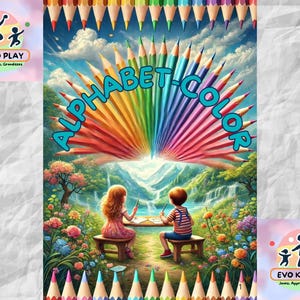 Alphabet-Color Coloring Book, Fun Learning for Kids, Creative and Educational Digital Activities for Children Ages 2-6