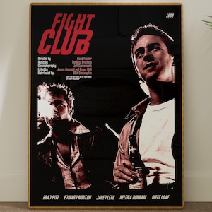 Fight Club Poster - DIGITAL - Vintage Prints | Minimalist Wall Art | Aesthetic Poster | Movie Poster 8K High Quality