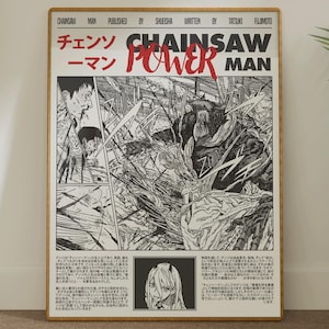 Chainsaw Man Power Manga Poster: Anime Wall Art (Digital Download, 18x24&quot;)