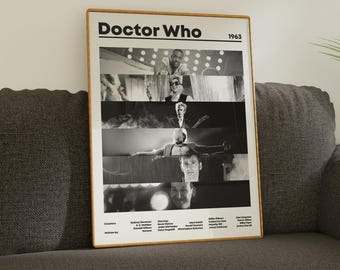 Affiche Doctor Who : oeuvres d'art vintage minimalistes de la série TV (téléchargement numérique)