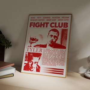 Fight Club - DIGITAL - Vintage Prints | Minimalist Wall Art | Aesthetic Poster | Movie Poster 8K High Quality