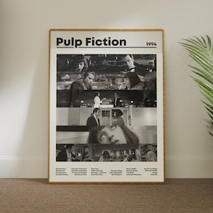 Pulp Fiction Movie Poster: Minimalist Vintage Film Art (Digital Download, 45x60cm/18x24&quot;)