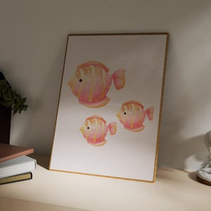 Colorful Fish Poster: Retro Gothic Wall Art (Digital Download)