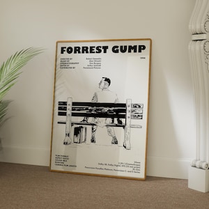 Forrest Gump Film Poster - DIGITAL - Tom Hanks | Vintage Prints | Minimalist Wall Art | Aesthetic Poster | Movie Poster |  8K High Quality