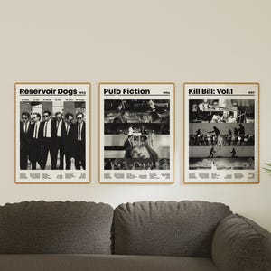 Quentin Tarantino Trio - DIGITAL - Pulp Fiction, Kill Bill Vol:1,  Reservoir Dogs Posters | Aesthetic Poster | Movie Poster 8K High Quality