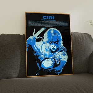 The Witcher Ciri Poster: Minimalist Vintage Wall Art (Digital Download 45x60cm, 18x24&quot;)