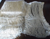 1 Yard VINTAGE Very Long 22inch Golden Ecru Rayon Tassel Fringe for Sewing Supplies Trim Piano Scarf Shawl Costume Clothing