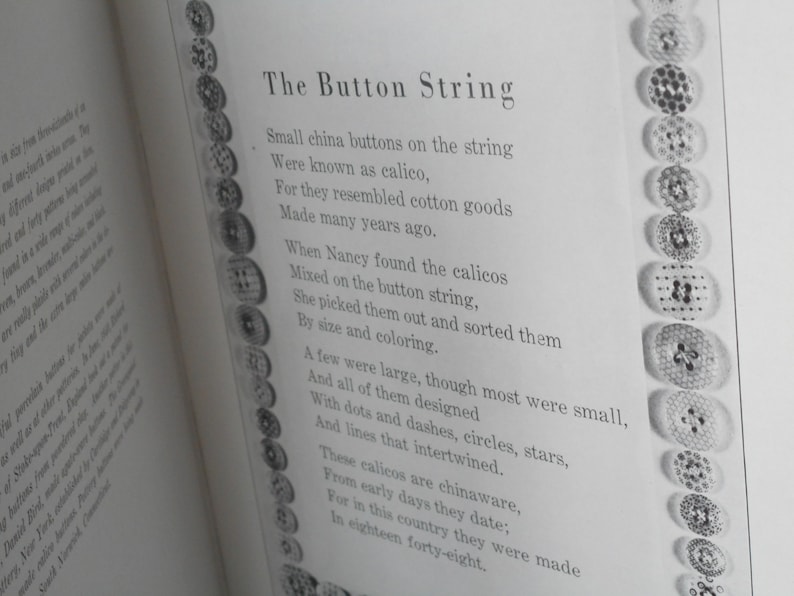 VINTAGE the Button String First Printing 1942 Thelma Shull Hard Cover ...