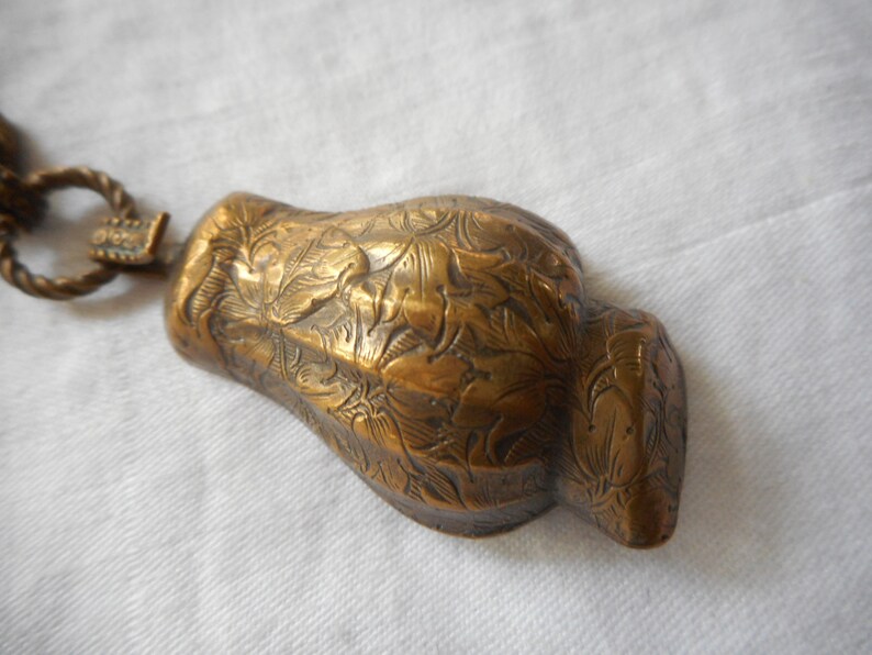 VINTAGE Floral Vase Sape Pressed Metal 2 Piece Clasp Embellishment Trim Sewing Supply Cape Cloak Finding Closure Fastener Belt Buckle
