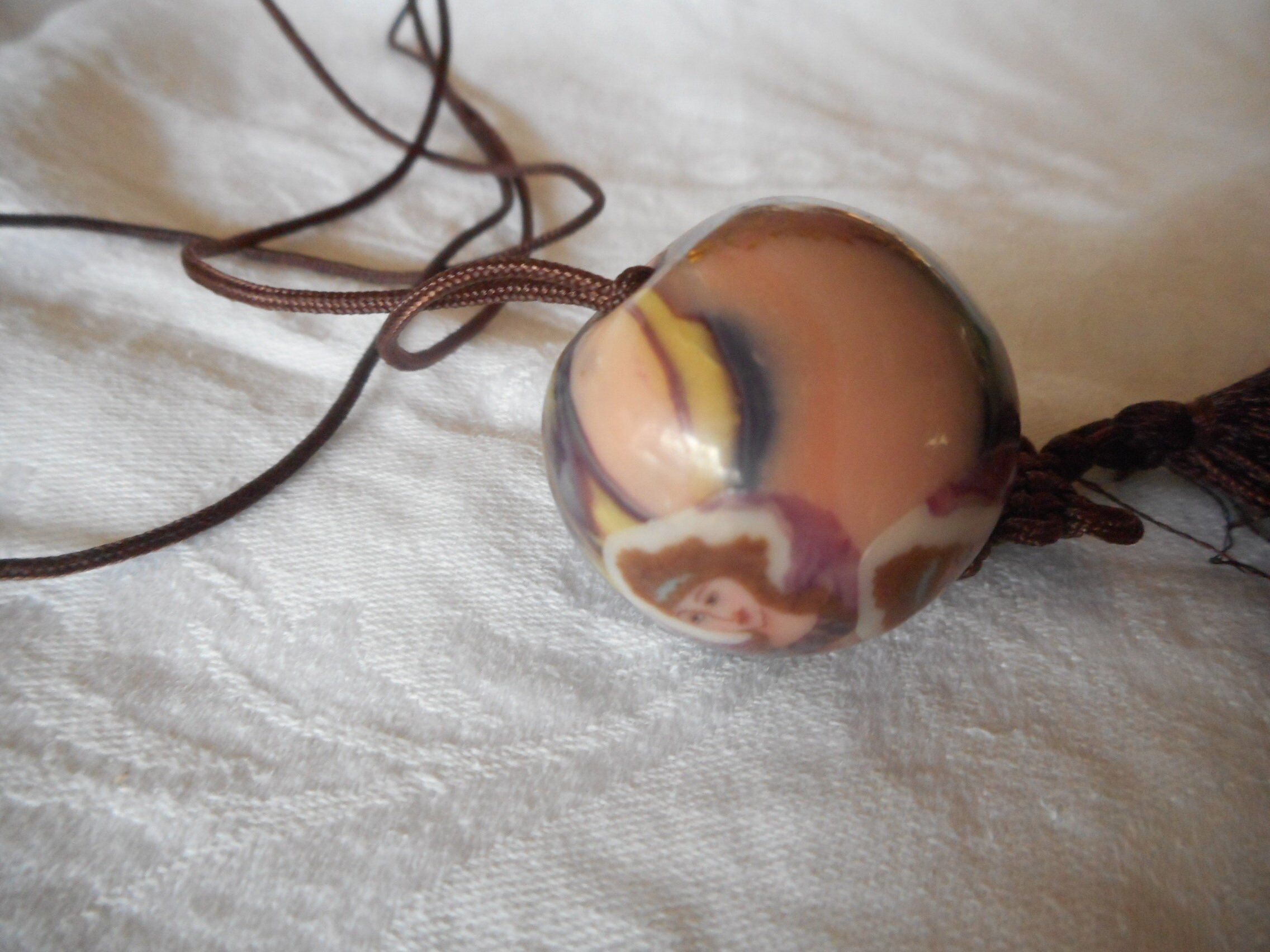 VINTAGE Fimo Polymer Clay Woman Head Bead Costume Clothing Adorn ...
