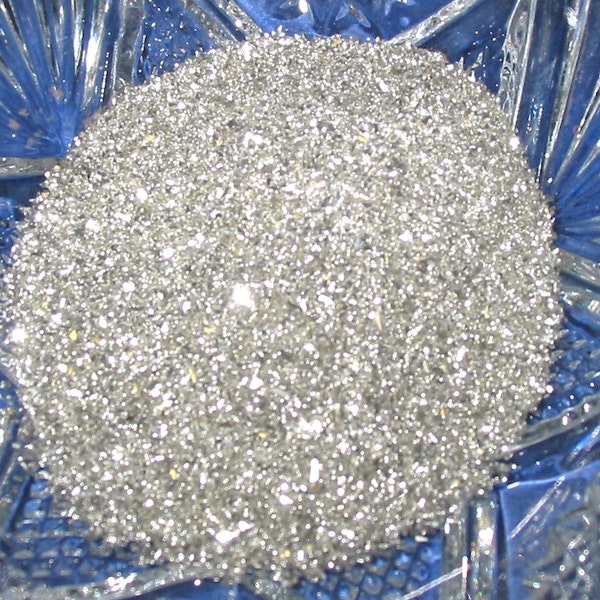 Fine Pure Silver German Glass Glitter 80 Grit 1 Ounce