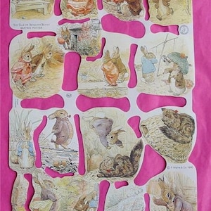 New Victorian Scrap Paper Tale of Benjamin Bunny Beatrix Potter OOP