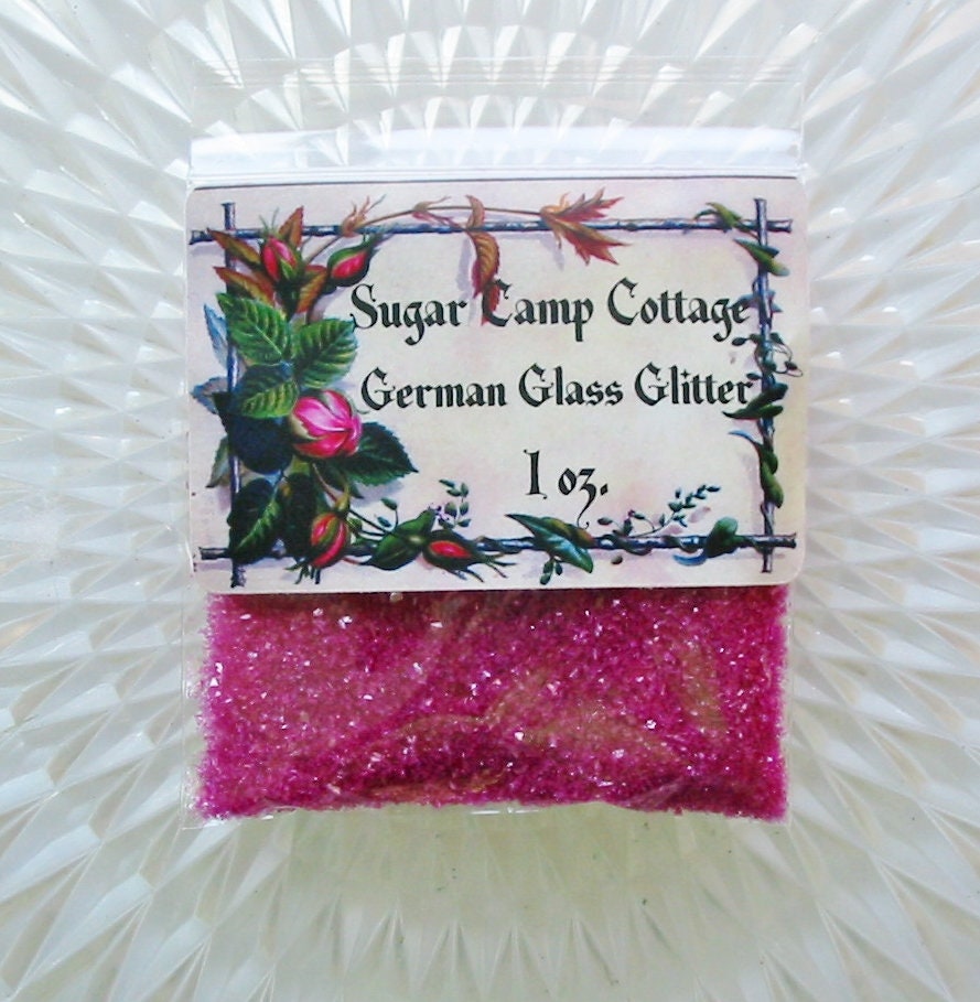 German GLASS GLITTER 40 Grit Very Coarse Pure Silver 1 Oz 