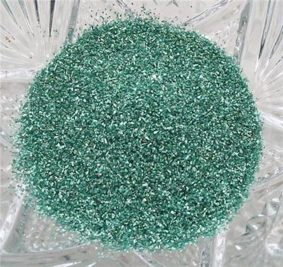 Real German GLASS GLITTER Fine Spring Green 1 Ounce 80 Grit 