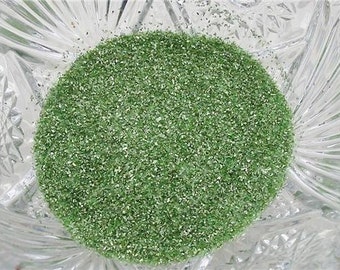 Real German Glass Glitter Pistachio Green 90 Grit 1 oz.