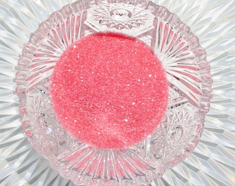 German GLASS GLITTER Fine 80 Apricot Clear 1 Oz Non Tarnishing