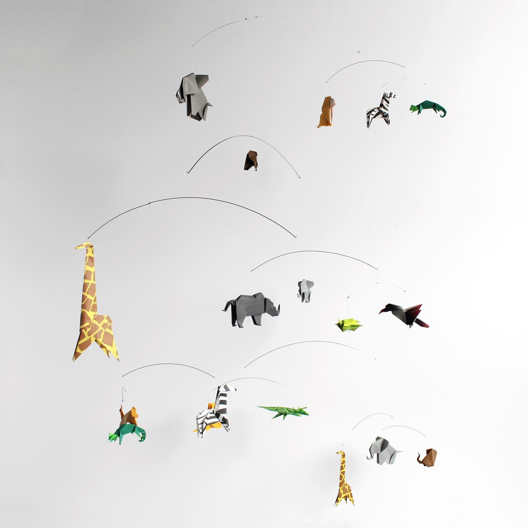 Safari Animals Mobile for Gender Neutral Nursery - Etsy