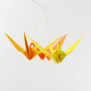 Custom Mobile Origami Ceiling Art, Colorful Nursery Room Decor ,Extra Large Paper Crane Mobile, Hanging Kinetic Art Mobile, Baby Shower Gift image 6